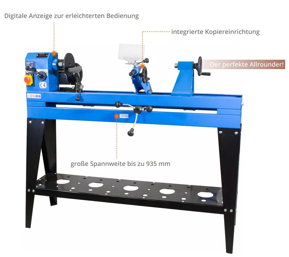 Güde GDM 1000 – Tornio per legno professionale con copiatrice e display digitale