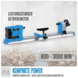 Tornio per legno Güde GDM 600 – 550 W con velocità variabile e struttura in acciaio