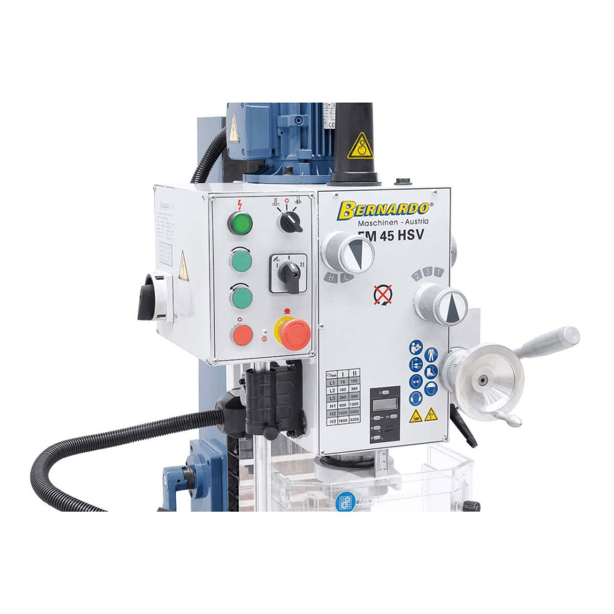 FM 45 HSV drilling and milling machine with 3-axis position display