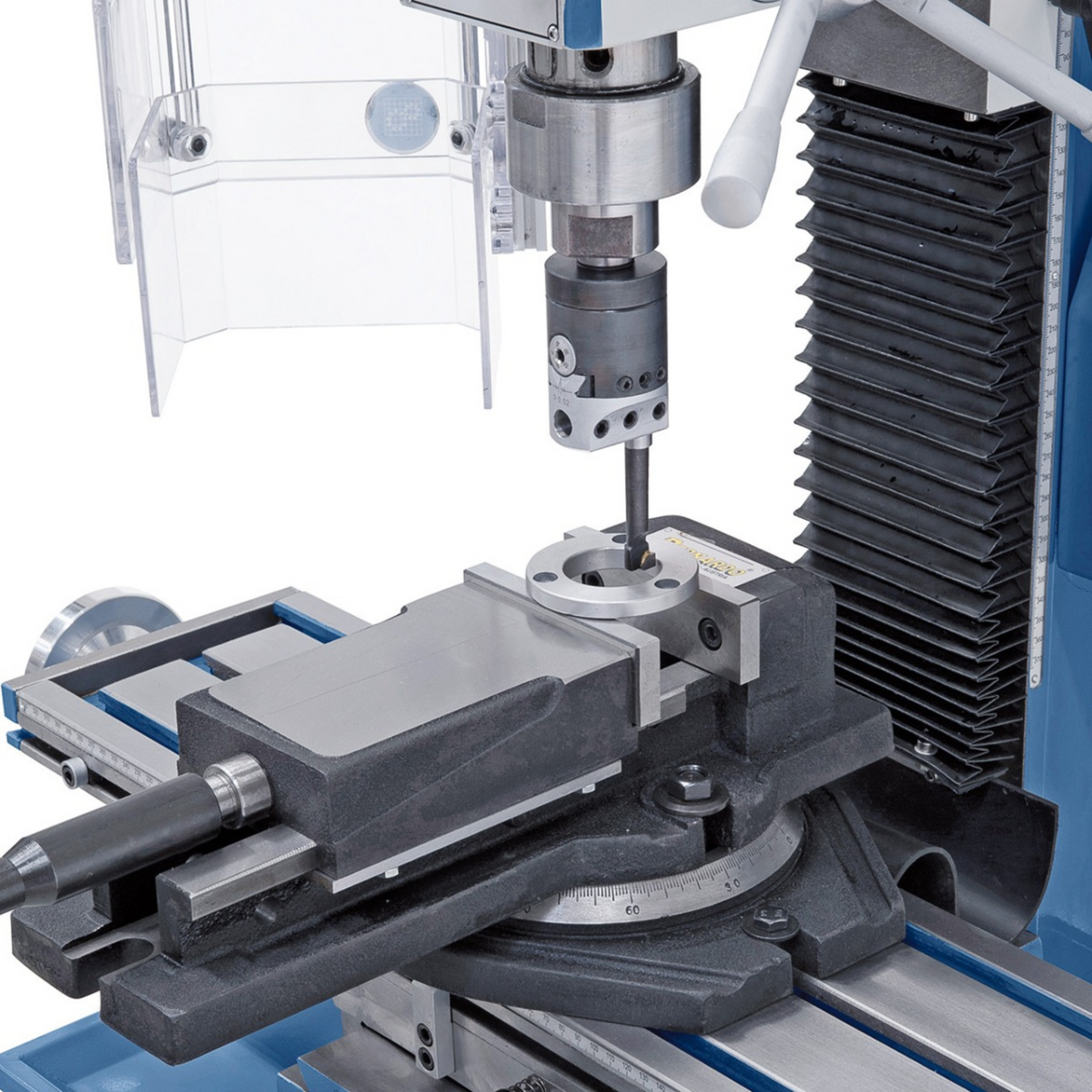 KF 28 Top drilling and milling machine with 3-axis feed and digital display