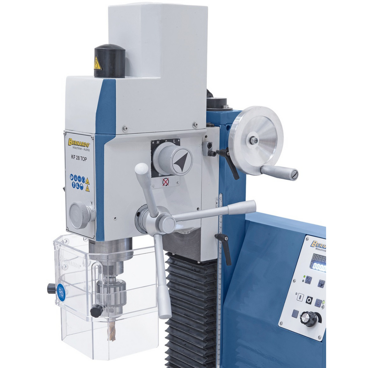 KF 28 Top drilling and milling machine with 3-axis feed and digital display
