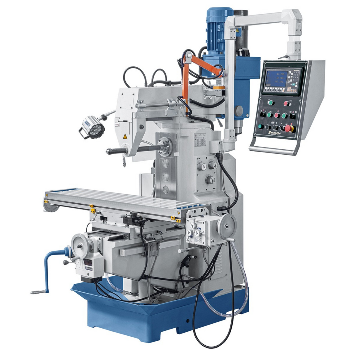 Universal milling machine UWF 90 + 3-axis position display ES-12 H + pneumatic clamping