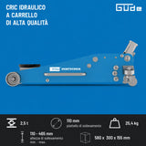 Sollevatore idraulico a carrello Güde GRH 2.5/460AL