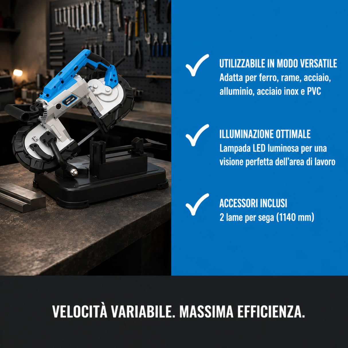 Sega a nastro per metallo Guede 1100 W