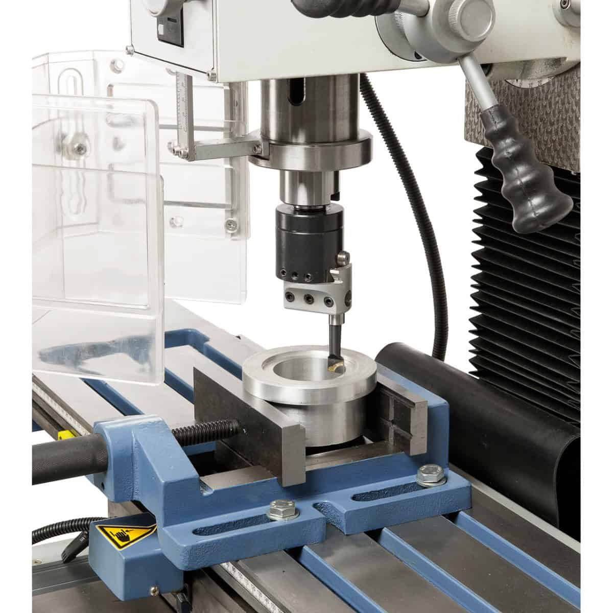 KF 25 Pro drilling and milling machine with feed and position display.