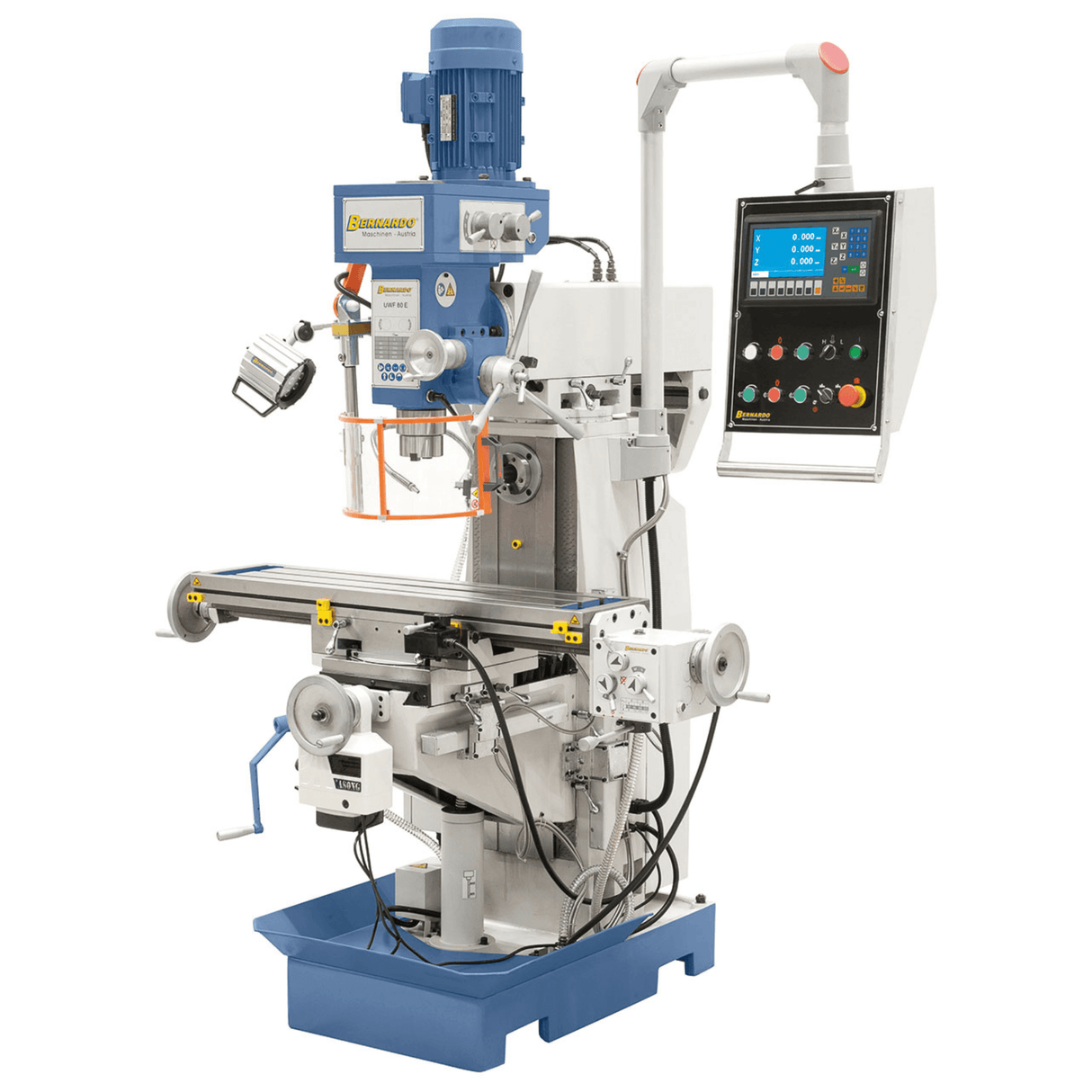 Universal milling machine UWF 80 E incl. 3-axis digital display and Y-axis feed