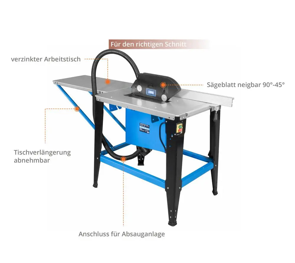 Sega circolare da banco Guede GTKS 315 – 400 V Ø 315 mm con piano zincato