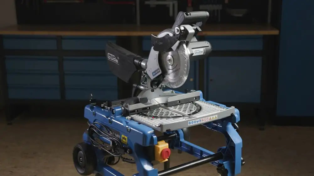 Güde GFO 1401 – Troncatrice radiale multifunzione con piano ribaltabile 180°
