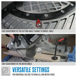 Güde GFO 1401 – Troncatrice radiale multifunzione con piano ribaltabile 180°