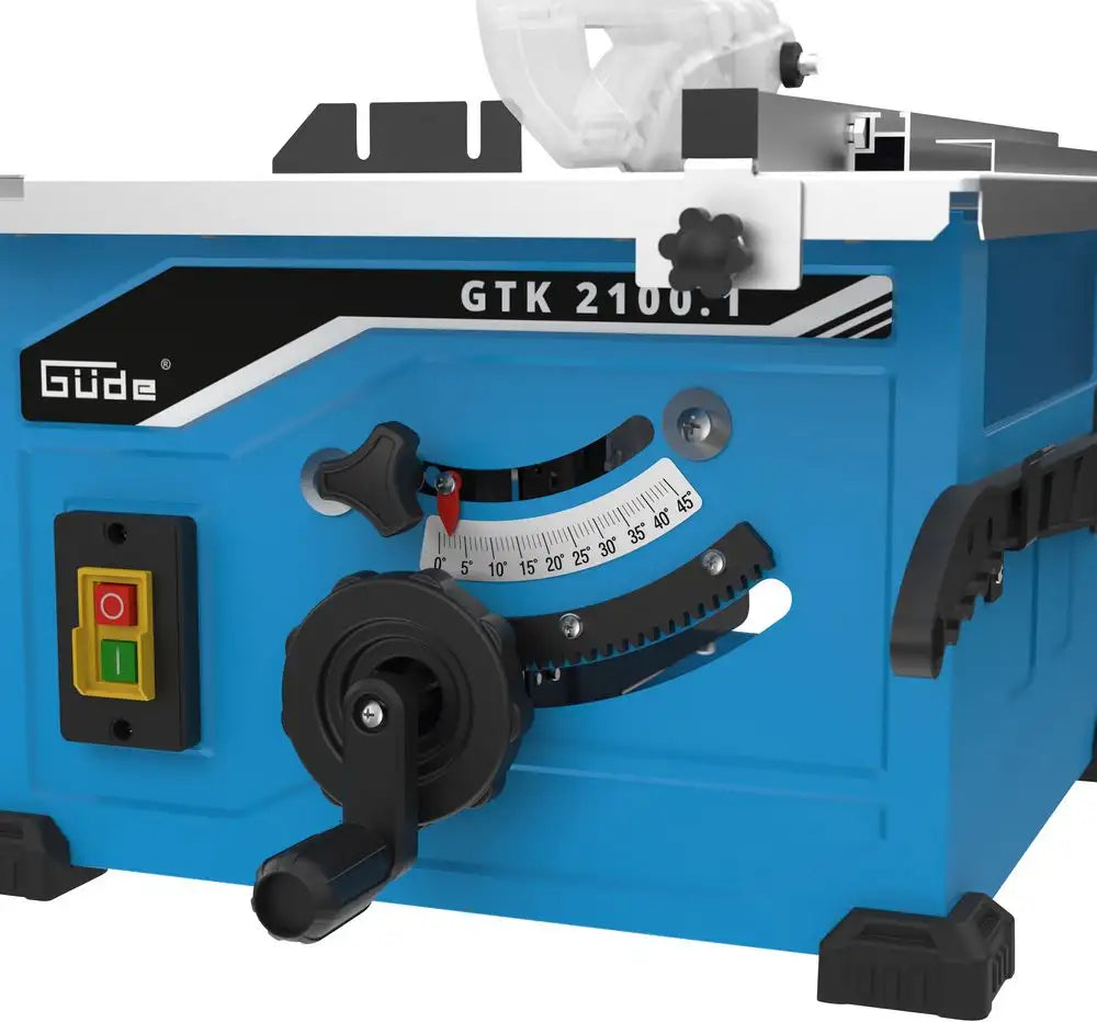Sega circolare da banco Guede GTK 2100.1 – 1200 W, Ø210 mm, 45° inclinabile
