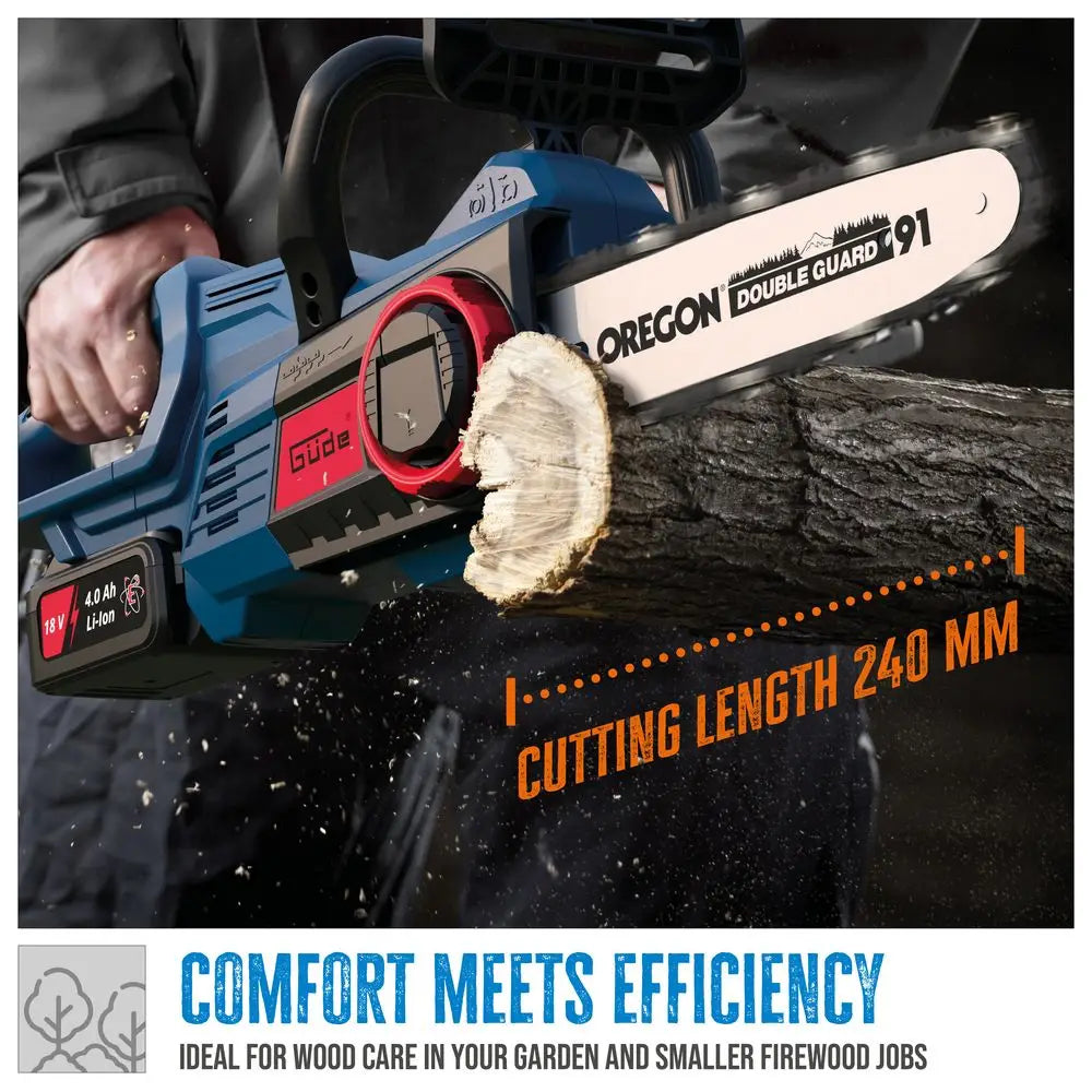Motosega a batteria Guede KS 18-401-30 – 18V con barra Oregon 25 cm