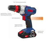 Trapano avvitatore Guede BS 18-201-30K II – 18V E³, con batteria e valigetta