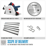 Sega a immersione Guede TS 57-1400 KE Set – Potente e precisa, 1400 W