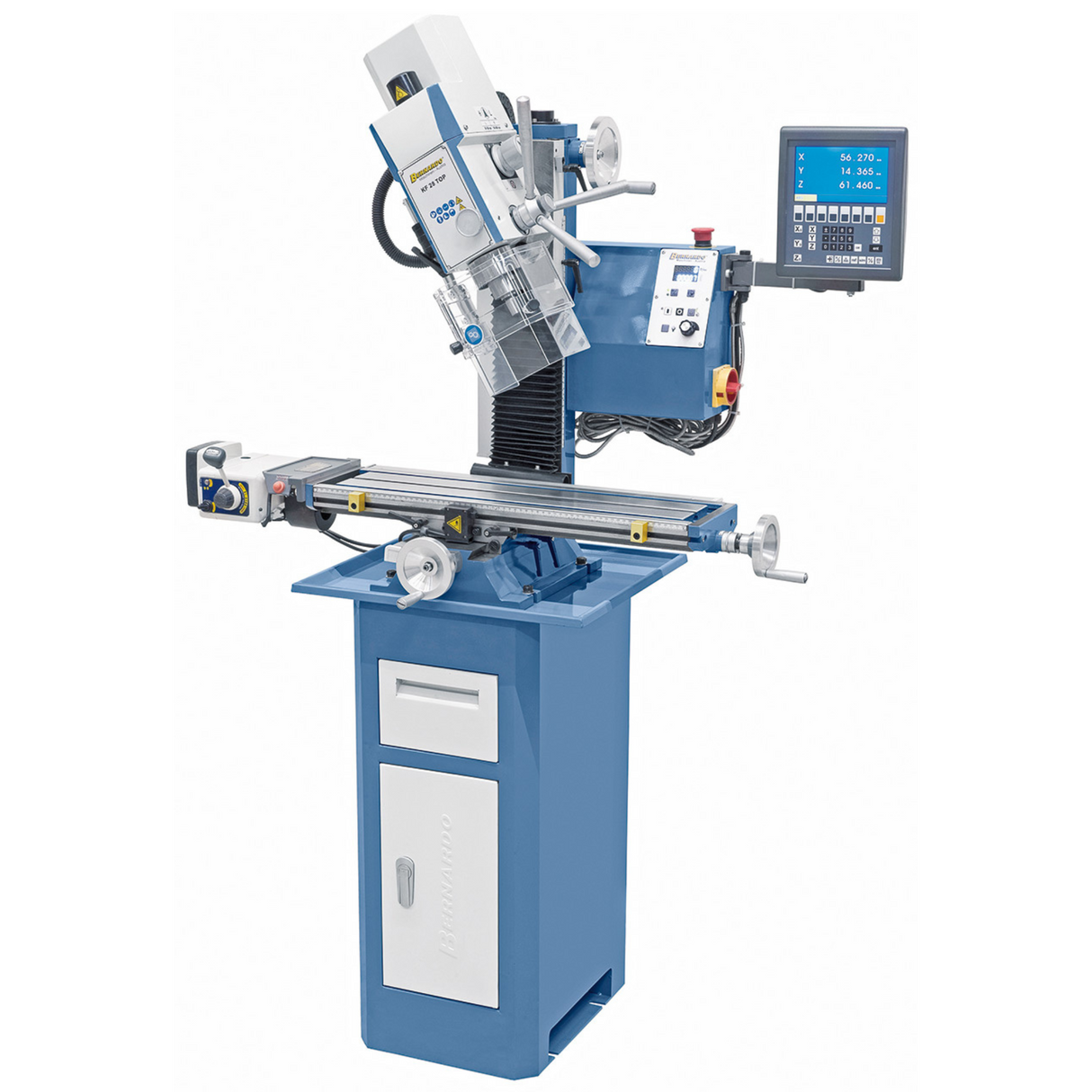KF 28 Top drilling and milling machine with 3-axis feed and digital display