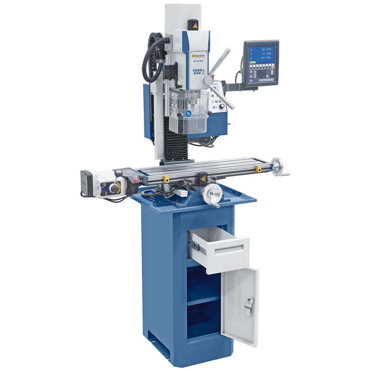 KF 28 Top drilling and milling machine with 3-axis feed and digital display