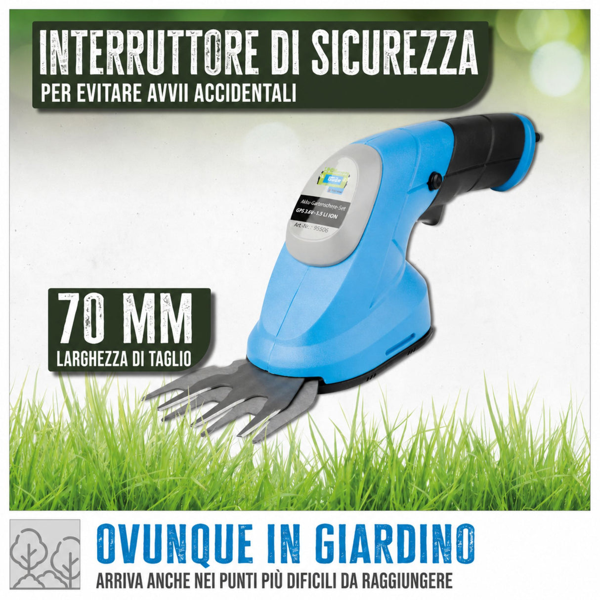 Set per la cura del giardino a batteria Güde GPS 3,6V-1.5
