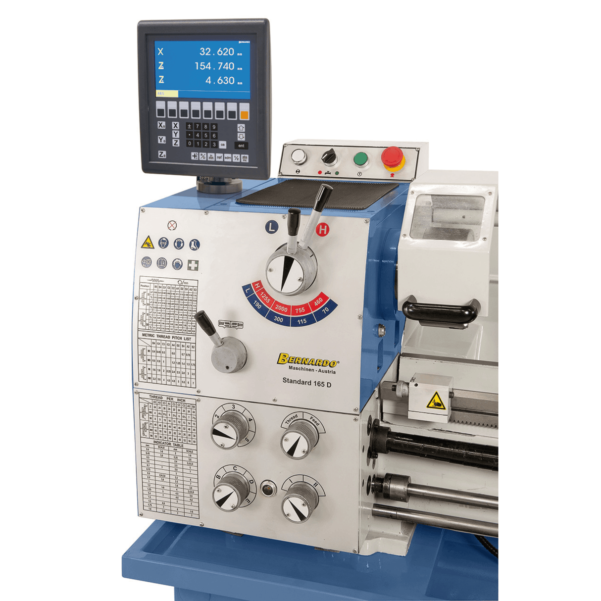 Standard 165 D guide spindle or shaft spindle lathe