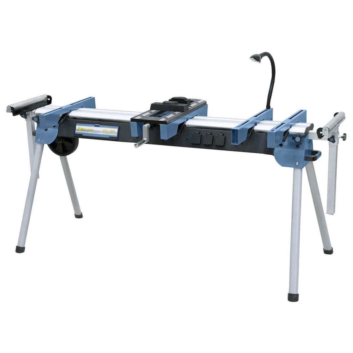 Basamento universale Bernardo KSU 1560 con capacità di carico 250 kg, struttura pieghevole e lunghezza regolabile fino a 2900 mm.