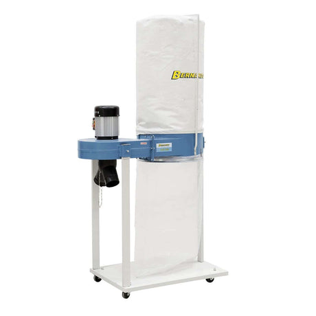 Impianto di aspirazione Bernardo ASA 3500 con sacca trucioli da 165 L, filtro da 1,45 m² e adattatore Y per collegare fino a due macchine.