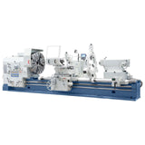 Vista del tornio Bernardo Apollo 1250 x 1500 con mandrino indipendente Ø 1000 mm, bancale rinforzato, contropunta massiccia e visualizzatore digitale a 3 assi integrato, progettato per lavorazioni industriali pesanti.