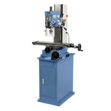 Trapano-fresatrice Bernardo BF 25 L Super con tavola 700 x 160 mm, testa inclinabile 90° a destra e 30° a sinistra, velocità variabile continua e indicatori digitali integrati.