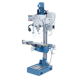 Trapano-fresatrice Bernardo BF 45 HSV Vario con tavola a croce 730 x 210 mm, testa inclinabile ±90°, inverter Delta, avanzamento automatico asse X e dotazione completa.