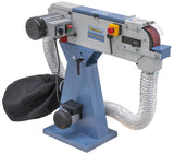 Levigatrice a nastro Bernardo BSM 75 x 2000 DC-2 con due velocità, aspirazione integrata 850 m³/h e nastro da 75 x 2000 mm.