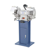Smerigliatrice industriale Bernardo DS 300 S con mole Ø300 mm, motore trifase da 2,2 kW, luce LED e attacco aspirazione.
