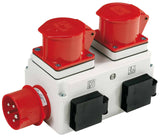 Interruttore automatico Bernardo ALV 10 per macchine fino a 4,0 kW, con prese Master/Slave, collare CEE 5 poli e protezione IP44 contro polvere e schizzi.