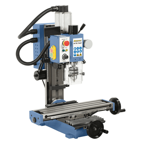 Trapano e fresatrice Bernardo KF 20 L Super con tavola a croce e testa girevole, ideale per foratura e fresatura di precisione.