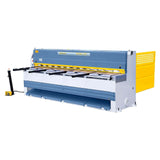 Cesoia a ghigliottina Bernardo MTR 2060 x 4 mm NCC con backgauge NC motorizzato, supporto pneumatico lamiera e controllo Fuji touch screen.