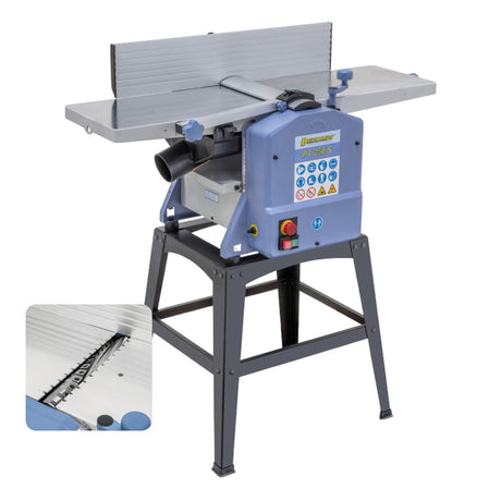 Pialla filo e spessore Bernardo PT 250 S con albero a spirale e inserti TCT, compatta, silenziosa e precisa, ideale per falegnameria.