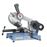 Sega a nastro portatile Bernardo EBS 100 B con corpo in alluminio pressofuso, velocità variabile e peso ridotto di soli 16 kg.