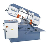 Sega a nastro semiautomatica Bernardo MSB 320 HG con sollevamento automatico del braccio, velocità variabile e capacità fino a 350 x 320 mm.