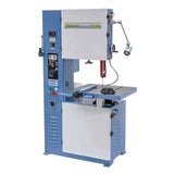 Sega a nastro verticale Bernardo VBS 500 con tavolo inclinabile, velocità variabile, saldatrice lama e sistema di microrefrigerazione.