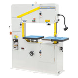 Sega a nastro verticale Bernardo VMS 1000 con tavolo in ghisa inclinabile, velocità variabile, saldatrice lama e display LED digitale.