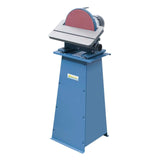 Smerigliatrice a piastra Bernardo TS 300 P con disco Ø 300 mm, tavolo inclinabile 0°–45° e attacco aspirazione Ø 60 mm.