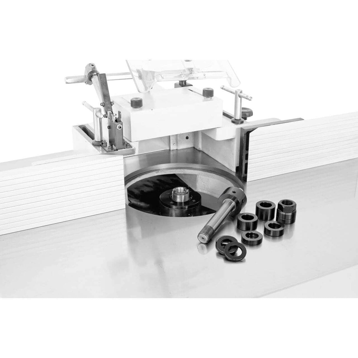 Mandrino Bernardo Ø35 mm lungo 140 mm in acciaio temprato, compatibile con modelli TS 900, TS 1000 e TS 1300, ideale per teste fresa e utensili di precisione.