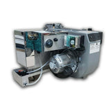 Bruciatore compatto EMB per olio esausto, con struttura in acciaio verniciato, sistema di alimentazione automatica e regolazione della fiamma. Dotato di dispositivi di sicurezza integrati, è progettato per garantire una combustione efficiente e sostenibile, riducendo gli scarti energetici.