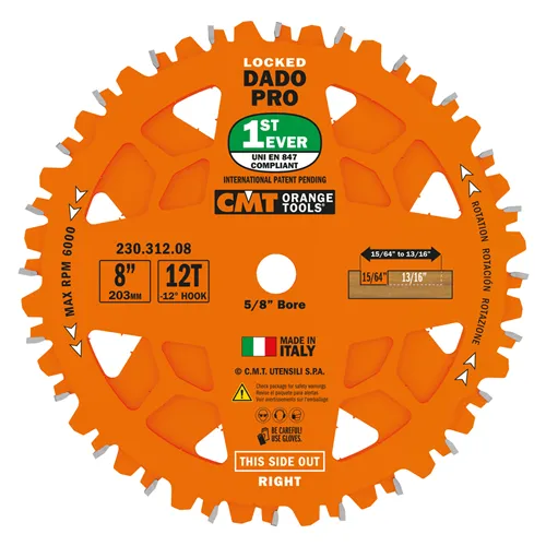 CMT Dado Pro blade set - D203x6,2-20 d30 Z12 HW
