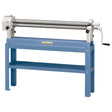 Calandra Bernardo RM 1000 con rulli in acciaio Ø 50 mm, rullo superiore orientabile e rullo posteriore inclinabile, ideale per coni e cilindri.