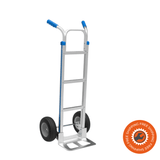 Carrello Ravendo ALU CLS 200 M leggero e robusto in alluminio, con ruote PUR e piastra fissa 355×225 mm, capacità 200 kg.