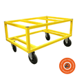 Il carrello per pallet Ravendo PTA 800 con ruote piene da 200 mm, struttura robusta e portata fino a 800 kg, progettato per garantire efficienza e praticità nella movimentazione di pallet e carichi pesanti.