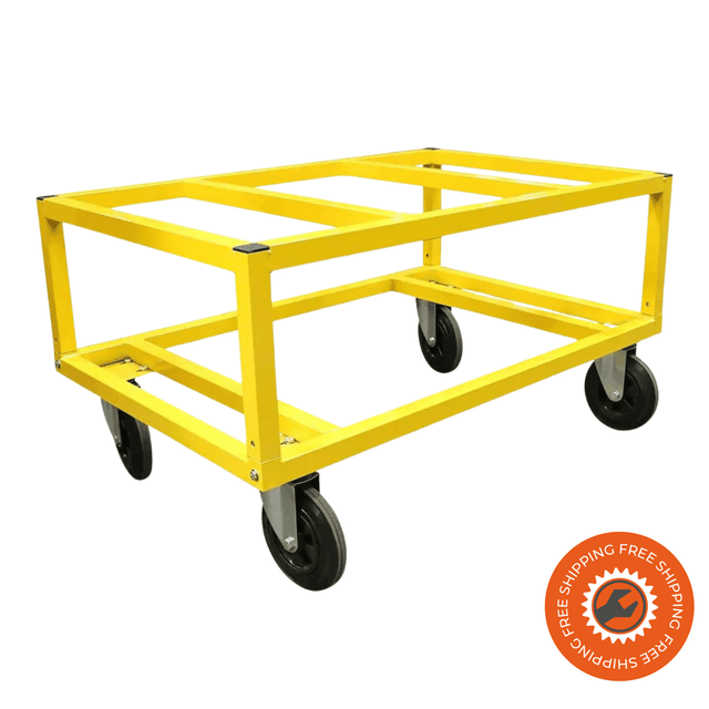 Il carrello per pallet Ravendo PTA 800 con ruote piene da 200 mm, struttura robusta e portata fino a 800 kg, progettato per garantire efficienza e praticità nella movimentazione di pallet e carichi pesanti.