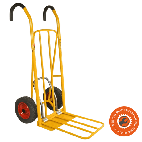 Carrello Ravendo CLM 250 Ergo PUR pieghevole, ruote antiforatura PUR 3.00×4, piastra pieghevole 160/520 mm, portata 250 kg.