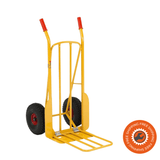Carrello Ravendo CLM 250 LLS pieghevole con piastra 205/520 mm e ruote pneumatiche 4.00×4/4, portata 250 kg.