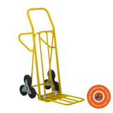 Carrello Ravendo CLM 200C per scale, con piastra da 160/520 mm, ruote solide da 160 × 40 mm e portata 200 kg.