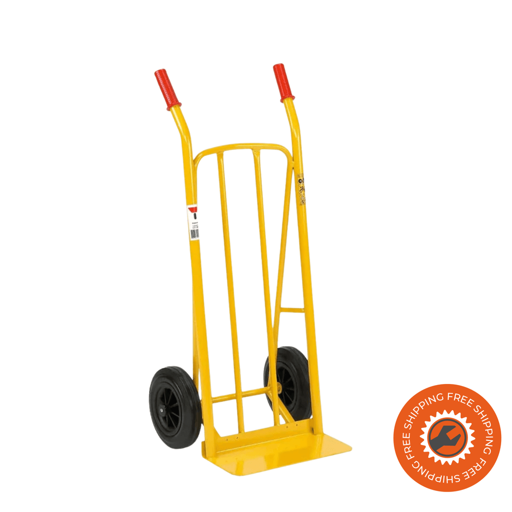 Carrello Ravendo CLS 250 con piastra 160/520 mm e ruote piene 250×50, struttura in tubo Ø30 mm, ideale per trasporti fino a 250 kg.