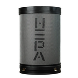 Vista dettagliata della cartuccia filtrante LAGUNA con superficie pieghettata, adatta per l’installazione sull’aspiratore PFlux 1, con struttura resistente e maniglia di pulizia integrata.