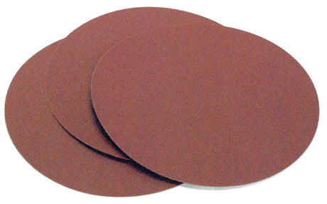 Set da 3 dischi abrasivi autoadesivi Record Power da 250 mm grana 80, ideali per levigatura intermedia con BDS250.